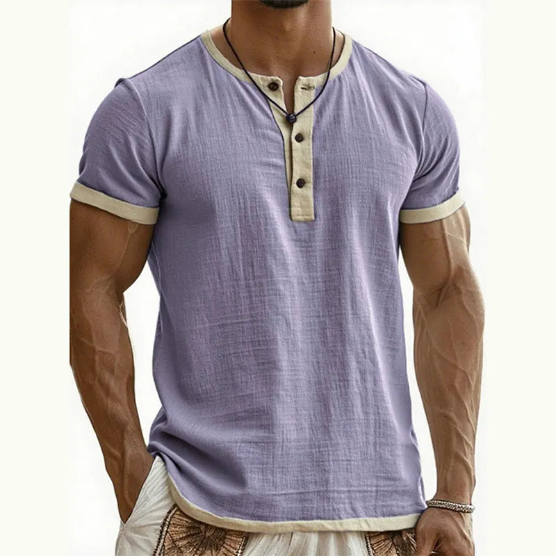 ⌛Limited Time Offer – Men’s Breathable Short Sleeve Henley Shirt