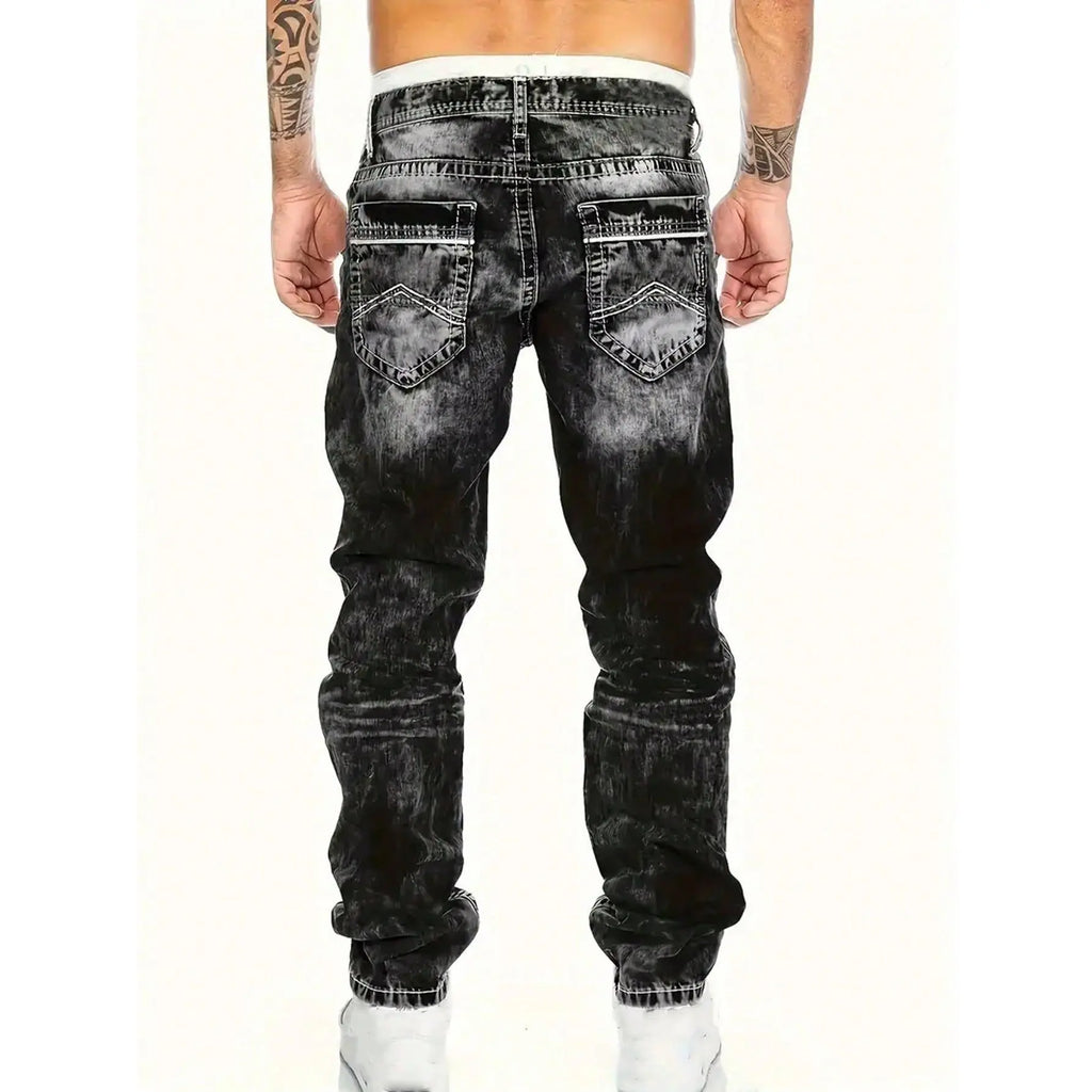 Men's Fashion Stretch Jeans,Minimalist Style Suitable For Summer, Emo Style